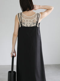 ダブルストラップキャミソールワンピース