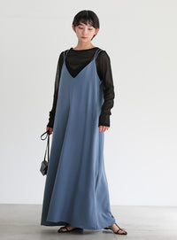 ダブルストラップキャミソールワンピース