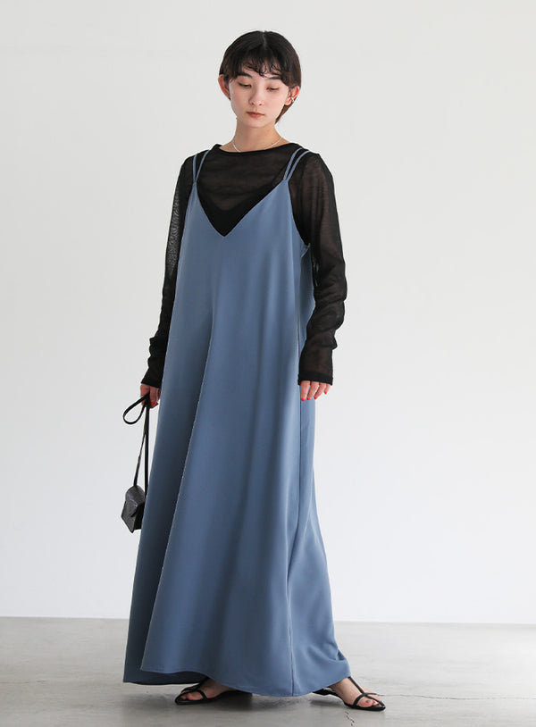 ダブルストラップキャミソールワンピース