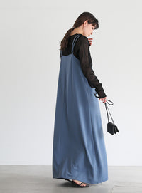 ダブルストラップキャミソールワンピース