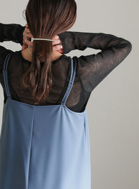 ダブルストラップキャミソールワンピース