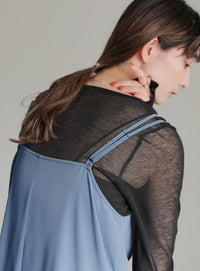 ダブルストラップキャミソールワンピース