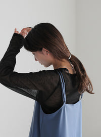 ダブルストラップキャミソールワンピース