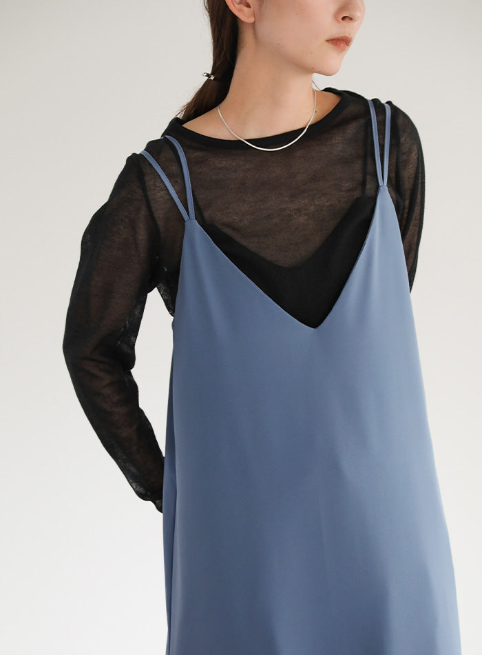 ダブルストラップキャミソールワンピース