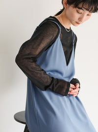 ダブルストラップキャミソールワンピース