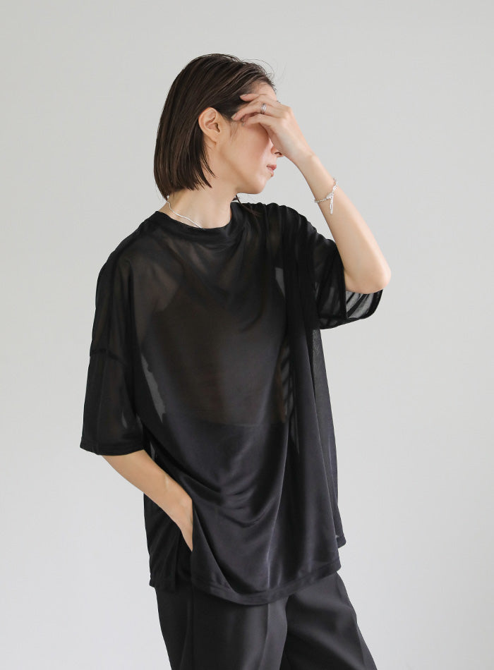 トリコットシアールーズハーフスリーブトップス – SELECT MOCA