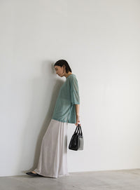トリコットシアールーズハーフスリーブトップス