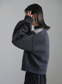 ハンドステッチバイカラーニット【SALE】