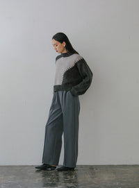 ハンドステッチバイカラーニット【SALE】