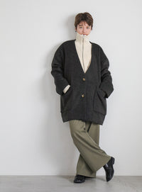 ノーカラーポケットデザインアウター