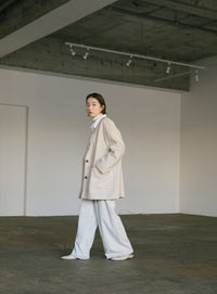 ノーカラーポケットデザインアウター