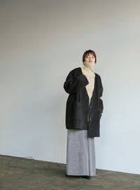 ノーカラーポケットデザインアウター