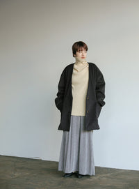 ノーカラーポケットデザインアウター