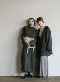 ノーカラーポケットデザインアウター