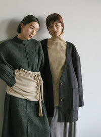 ノーカラーポケットデザインアウター