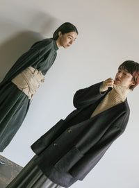 ノーカラーポケットデザインアウター