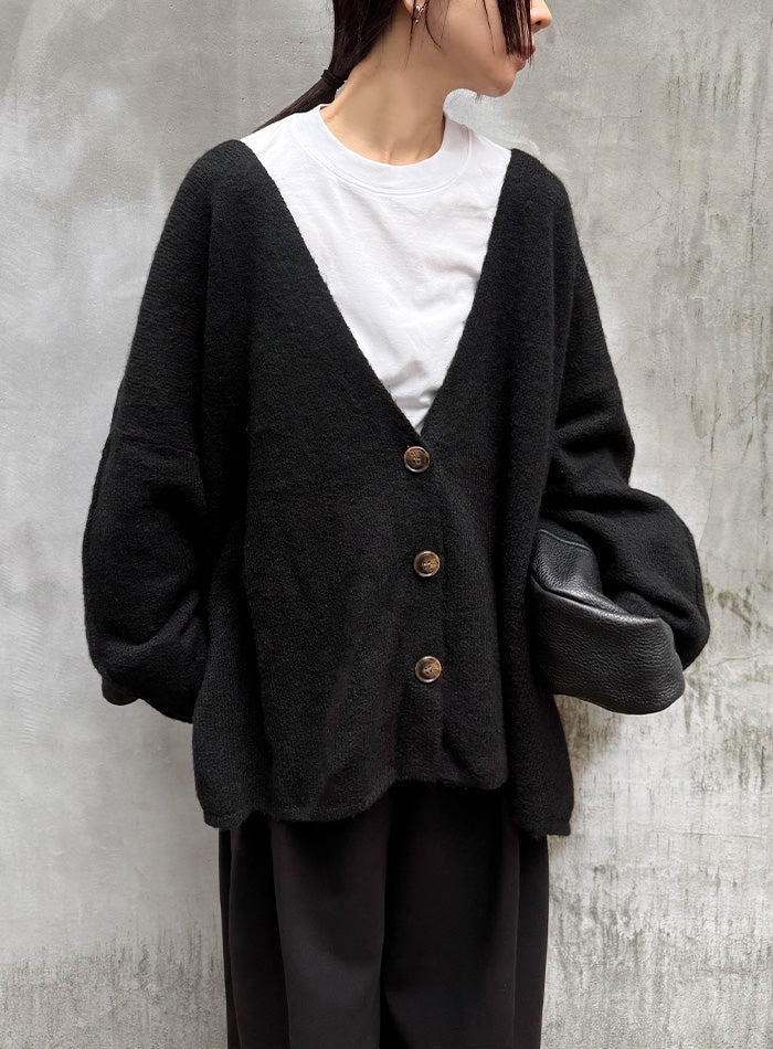 スリーブリンキングVネックカーディガン【by SON】
