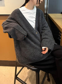 スリーブリンキングVネックカーディガン【by SON】