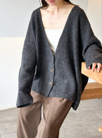 スリーブリンキングVネックカーディガン【by SON】