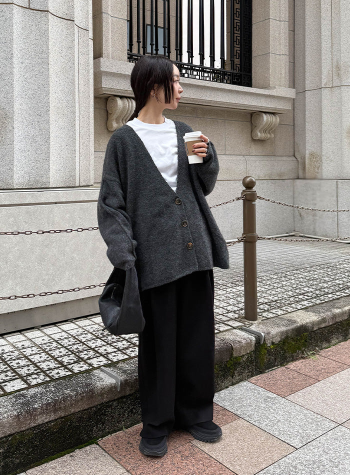 スリーブリンキングVネックカーディガン【by SON】