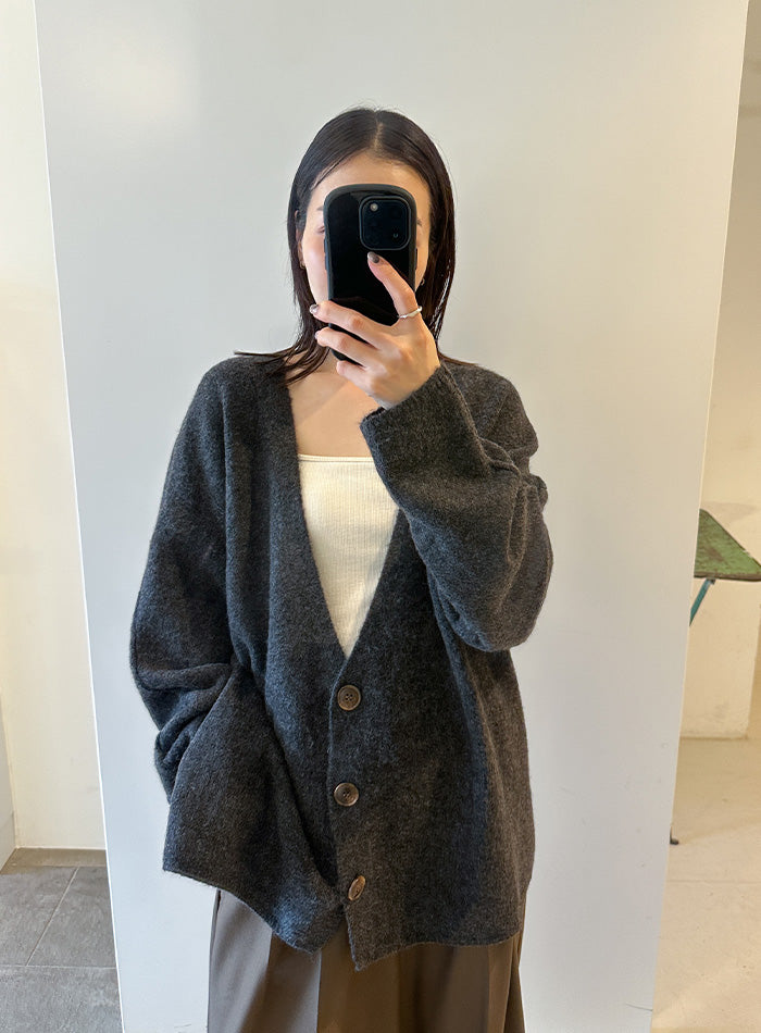 スリーブリンキングVネックカーディガン【by SON】