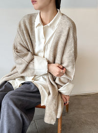 スリーブリンキングVネックカーディガン【by SON】