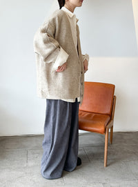 スリーブリンキングVネックカーディガン【by SON】