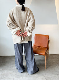 スリーブリンキングVネックカーディガン【by SON】