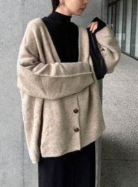 スリーブリンキングVネックカーディガン【by SON】