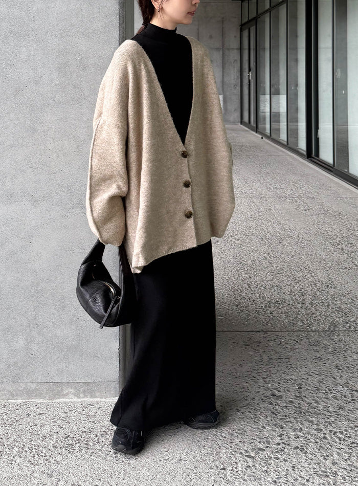 スリーブリンキングVネックカーディガン【by SON】