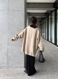 スリーブリンキングVネックカーディガン【by SON】