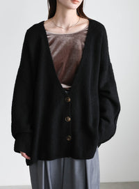 スリーブリンキングVネックカーディガン【by SON】