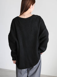 スリーブリンキングVネックカーディガン【by SON】