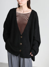 スリーブリンキングVネックカーディガン【by SON】