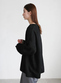 スリーブリンキングVネックカーディガン【by SON】