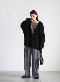 スリーブリンキングVネックカーディガン【by SON】