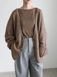 スリーブリンキングVネックカーディガン【by SON】