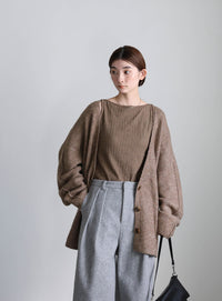 スリーブリンキングVネックカーディガン【by SON】