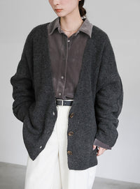 スリーブリンキングVネックカーディガン【by SON】