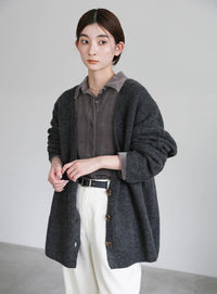 スリーブリンキングVネックカーディガン【by SON】