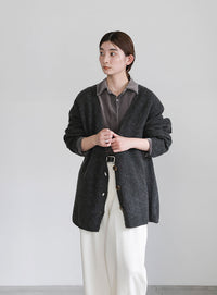 スリーブリンキングVネックカーディガン【by SON】