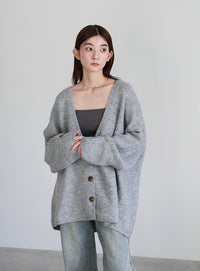 スリーブリンキングVネックカーディガン【by SON】