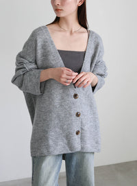 スリーブリンキングVネックカーディガン【by SON】