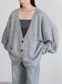 スリーブリンキングVネックカーディガン【by SON】