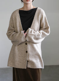 スリーブリンキングVネックカーディガン【by SON】