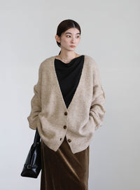 スリーブリンキングVネックカーディガン【by SON】