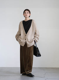 スリーブリンキングVネックカーディガン【by SON】