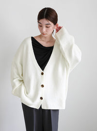 スリーブリンキングVネックカーディガン【by SON】