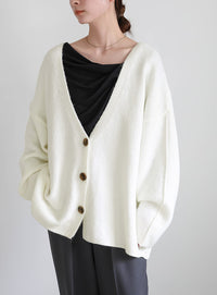 スリーブリンキングVネックカーディガン【by SON】