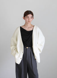 スリーブリンキングVネックカーディガン【by SON】